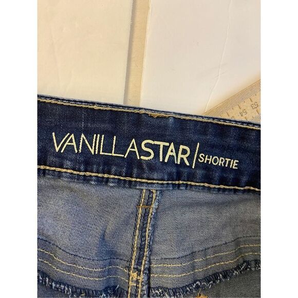Vanilla Star denim rolled shorties size 16 rn#111052 - Picture 3 of 7